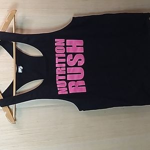 Pacific tank top Women's Size Small black & Pink Nutrition Rush